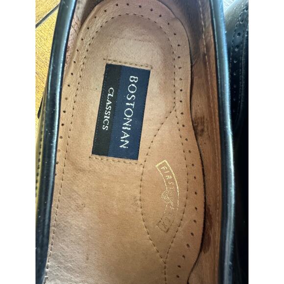 Bostonian Classics Tassel Loafers Mens 10M Black Leather Kiltie Brogue 20370 - Picture 9 of 11